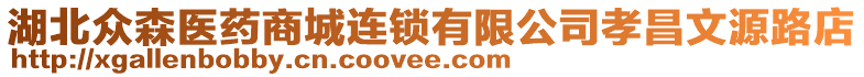 湖北眾森醫(yī)藥商城連鎖有限公司孝昌文源路店