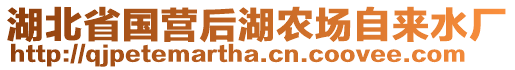 湖北省國營后湖農(nóng)場自來水廠