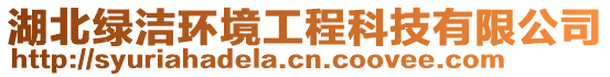 湖北綠潔環(huán)境工程科技有限公司