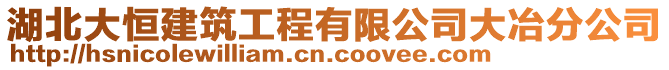 湖北大恒建筑工程有限公司大冶分公司