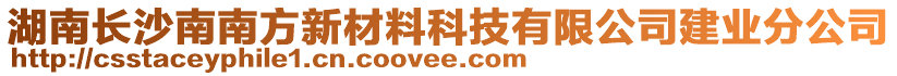 湖南長沙南南方新材料科技有限公司建業分公司