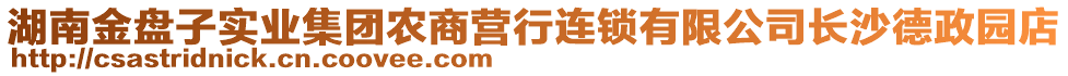 湖南金盤子實業(yè)集團農商營行連鎖有限公司長沙德政園店