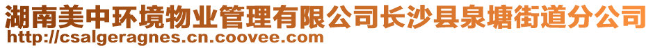 湖南美中環境物業管理有限公司長沙縣泉塘街道分公司