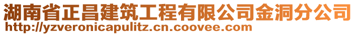 湖南省正昌建筑工程有限公司金洞分公司