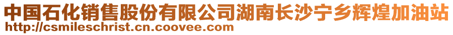 中國石化銷售股份有限公司湖南長沙寧鄉輝煌加油站