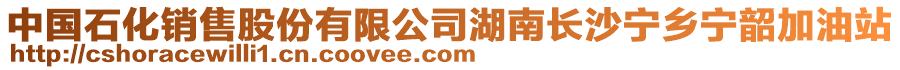 中國石化銷售股份有限公司湖南長沙寧鄉寧韶加油站