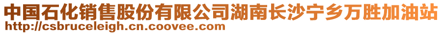中國石化銷售股份有限公司湖南長沙寧鄉(xiāng)萬勝加油站