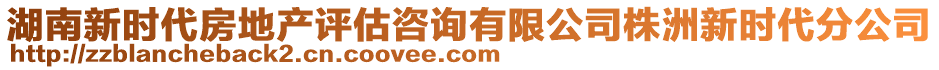 湖南新時代房地產(chǎn)評估咨詢有限公司株洲新時代分公司