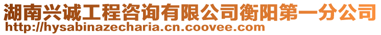 湖南興誠工程咨詢有限公司衡陽第一分公司