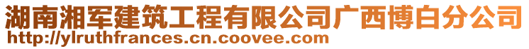 湖南湘軍建筑工程有限公司廣西博白分公司