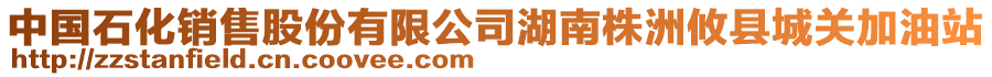 中國(guó)石化銷(xiāo)售股份有限公司湖南株洲攸縣城關(guān)加油站