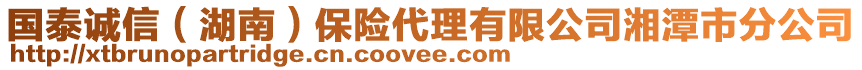 國泰誠信(湖南)保險代理有限公司湘潭市分公司