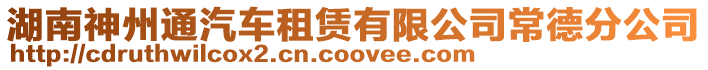 湖南神州通汽車租賃有限公司常德分公司