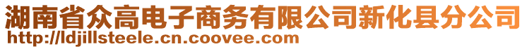 湖南省眾高電子商務(wù)有限公司新化縣分公司