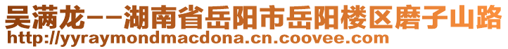 吴满龙--湖南省岳阳市岳阳楼区磨子山路