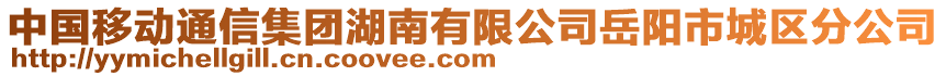 中國(guó)移動(dòng)通信集團(tuán)湖南有限公司岳陽(yáng)市城區(qū)分公司