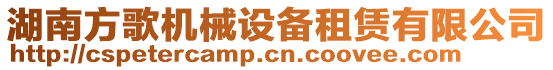 湖南方歌機(jī)械設(shè)備租賃有限公司