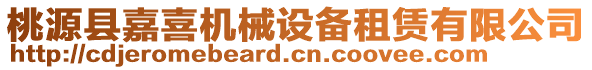 桃源縣嘉喜機械設(shè)備租賃有限公司