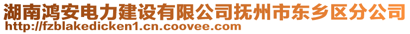 湖南鴻安電力建設(shè)有限公司撫州市東鄉(xiāng)區(qū)分公司