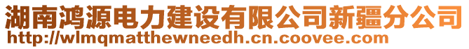 湖南鴻源電力建設(shè)有限公司新疆分公司