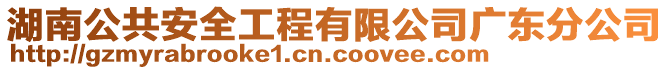 湖南公共安全工程有限公司廣東分公司