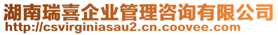 湖南瑞喜企業(yè)管理咨詢有限公司