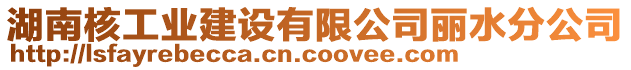 湖南核工業(yè)建設有限公司麗水分公司