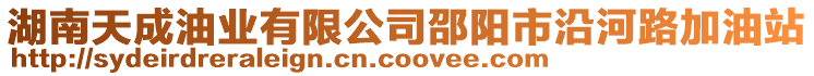 湖南天成油業(yè)有限公司邵陽市沿河路加油站