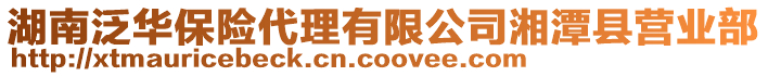 湖南泛華保險代理有限公司湘潭縣營業部