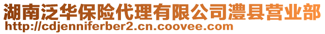 湖南泛華保險(xiǎn)代理有限公司澧縣營(yíng)業(yè)部