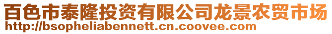 百色市泰隆投資有限公司龍景農(nóng)貿(mào)市場(chǎng)