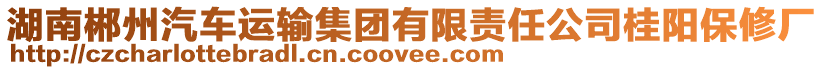 湖南郴州汽車運輸集團有限責任公司桂陽保修廠