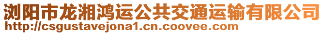 瀏陽市龍湘鴻運(yùn)公共交通運(yùn)輸有限公司