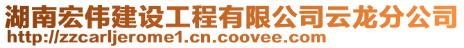 湖南宏偉建設工程有限公司云龍分公司