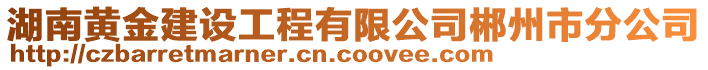 湖南黃金建設(shè)工程有限公司郴州市分公司