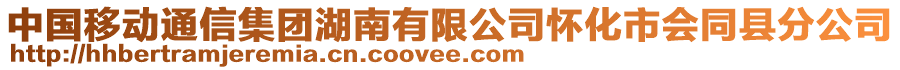 中國移動通信集團湖南有限公司懷化市會同縣分公司