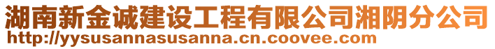 湖南新金誠建設(shè)工程有限公司湘陰分公司