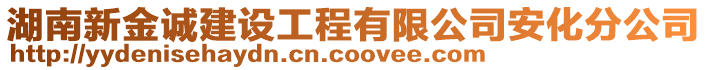 湖南新金誠(chéng)建設(shè)工程有限公司安化分公司