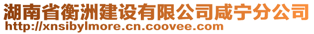 湖南省衡洲建設(shè)有限公司咸寧分公司