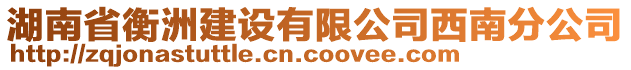 湖南省衡洲建設(shè)有限公司西南分公司