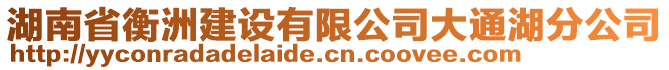 湖南省衡洲建設(shè)有限公司大通湖分公司