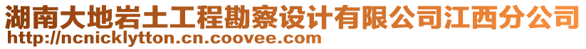 湖南大地巖土工程勘察設計有限公司江西分公司