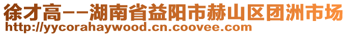 徐才高--湖南省益陽(yáng)市赫山區(qū)團(tuán)洲市場(chǎng)