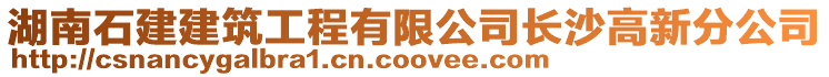 湖南石建建筑工程有限公司長(zhǎng)沙高新分公司