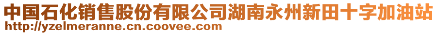 中國(guó)石化銷售股份有限公司湖南永州新田十字加油站