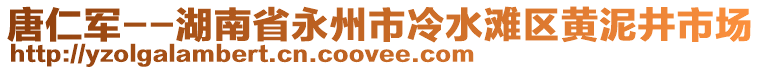 唐仁軍--湖南省永州市冷水灘區(qū)黃泥井市場