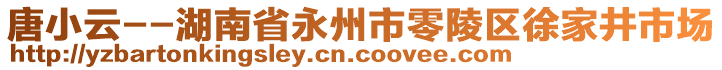 唐小云--湖南省永州市零陵區(qū)徐家井市場