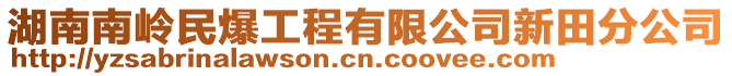 湖南南嶺民爆工程有限公司新田分公司