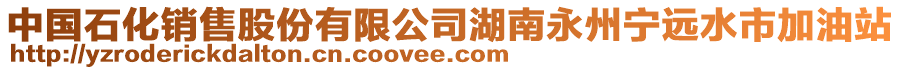 中國石化銷售股份有限公司湖南永州寧遠水市加油站