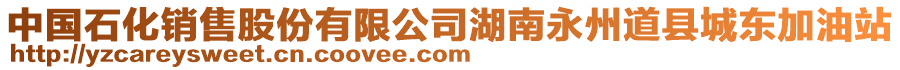 中國(guó)石化銷售股份有限公司湖南永州道縣城東加油站